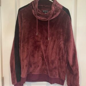 INC International Concepts Velvet Burgundy Sweater